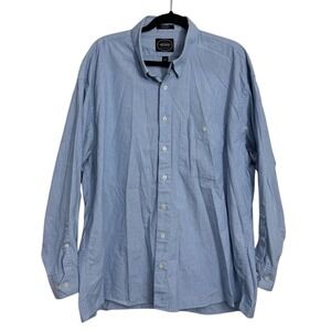 Archive‎ Long Sleeve Top Button Down Shirt Blue Men's 17 1/2 34/35 Cotton Causal